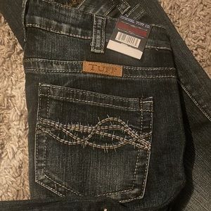 Cowgirl Tuff New Dont Fence Me In Dark Jean W32 L 35